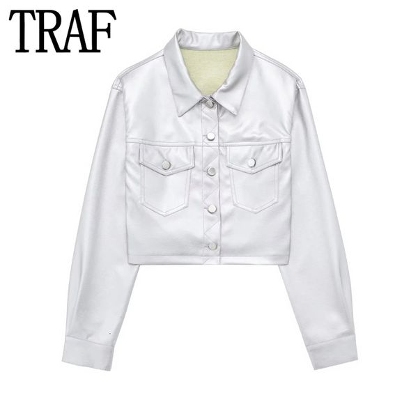 women's jackets traf faux leather jacket women silver cropped jacket woman long sleeve bomber jackets for women streetwear summer jacke, Black;brown
women's jackets traf faux leather jacket women silver cropped jacket woman long sleeve bomber jackets for women streetwear summer jacke, Black;brown