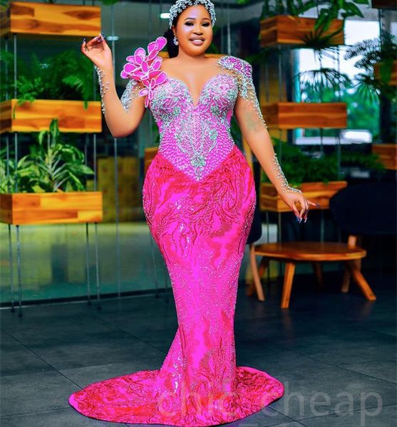 2023 aso ebi fuchsia mermaid lace prom dress beaded evening formal party second reception birthday engagement gowns dresses robe de soiree z, Black
2023 aso ebi fuchsia mermaid lace prom dress beaded evening formal party second reception birthday engagement gowns dresses robe de soiree z, Black