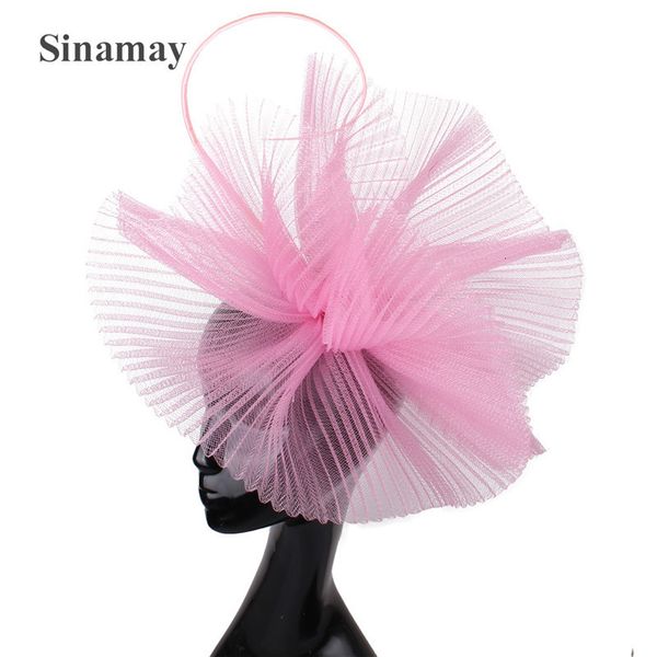 berets elegant ladies pink fascinator hat women fashion wedding headwear headband for church cocktail hair accessories 230729, Blue;gray
berets elegant ladies pink fascinator hat women fashion wedding headwear headband for church cocktail hair accessories 230729, Blue;gray