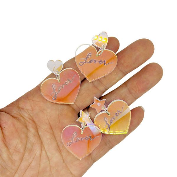 designer's laser colorful love earrings taylor lover girl heart shaped acrylic earrings popular earrings, Golden
designer's laser colorful love earrings taylor lover girl heart shaped acrylic earrings popular earrings, Golden