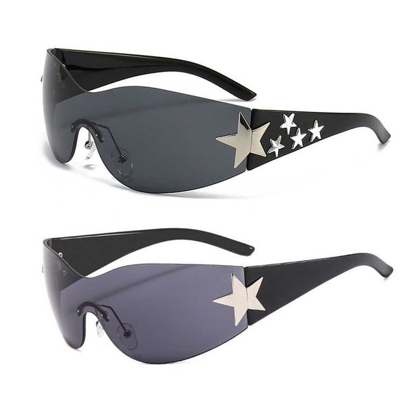 rimless sunglasses oversized trendy y2k wrap around punk one piece goggles sports sun glasses shades driving eyewear, White;black
rimless sunglasses oversized trendy y2k wrap around punk one piece goggles sports sun glasses shades driving eyewear, White;black