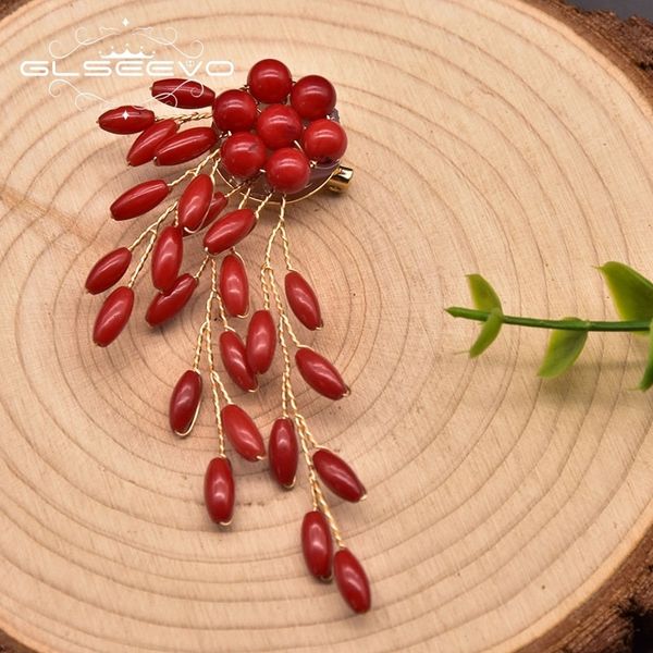 pins brooches glseevo pure natural red coral brooch female wedding birthday party boutique display temperament gift branch shape go0386 2307, Gray
pins brooches glseevo pure natural red coral brooch female wedding birthday party boutique display temperament gift branch shape go0386 2307, Gray