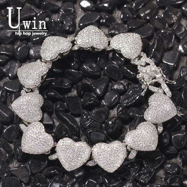 bangle uwin 15mm heart bracelet pink with cz micro paved iced out cubic zirconia bling bracelets for girls luxury jewrlry 230728, Black
bangle uwin 15mm heart bracelet pink with cz micro paved iced out cubic zirconia bling bracelets for girls luxury jewrlry 230728, Black