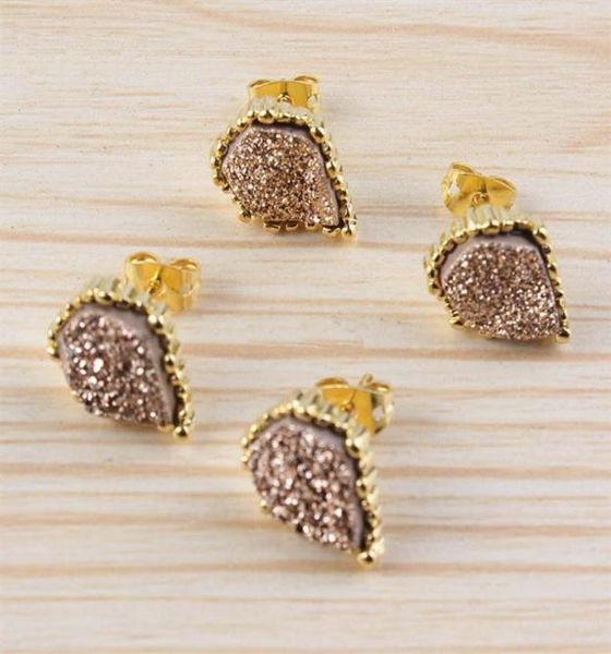 musiling jewelry natural crystal druzy earrings geometric shape stud earring silver and gold plated charms ear accessories jewelry5008922, Golden;silver
musiling jewelry natural crystal druzy earrings geometric shape stud earring silver and gold plated charms ear accessories jewelry5008922, Golden;silver