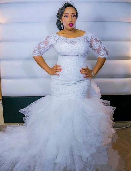 plus size african wedding dresses 2019 new design custom made court train 34 long sleeve ruffled tulle lace mermaid bridal gowns 7788092, White
plus size african wedding dresses 2019 new design custom made court train 34 long sleeve ruffled tulle lace mermaid bridal gowns 7788092, White