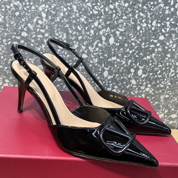 black patent leather high heels womens shoes stiletto shoes luxury designer new line with pointed fashion commuter shoes sandals party shoes
black patent leather high heels womens shoes stiletto shoes luxury designer new line with pointed fashion commuter shoes sandals party shoes