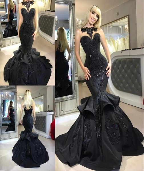 2018 dubai arabic black mermaid prom dresses beads sequined ruffles floor length applique formal dresses evening wear evening dres6864672
2018 dubai arabic black mermaid prom dresses beads sequined ruffles floor length applique formal dresses evening wear evening dres6864672