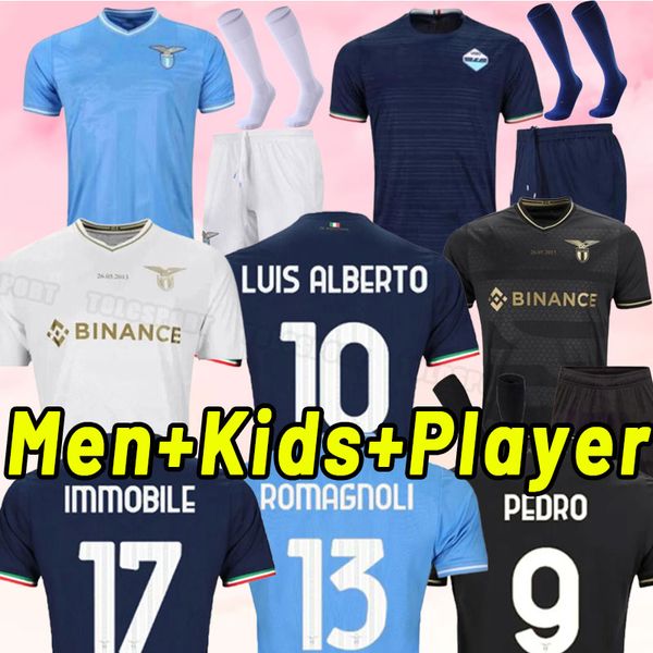 23 24 lazio soccer jerseys maglie 2023 2024 immobile luis bastos sergej j.correa acerbi badelj lucas marusic men kids kit full sets football, Black;yellow
23 24 lazio soccer jerseys maglie 2023 2024 immobile luis bastos sergej j.correa acerbi badelj lucas marusic men kids kit full sets football, Black;yellow