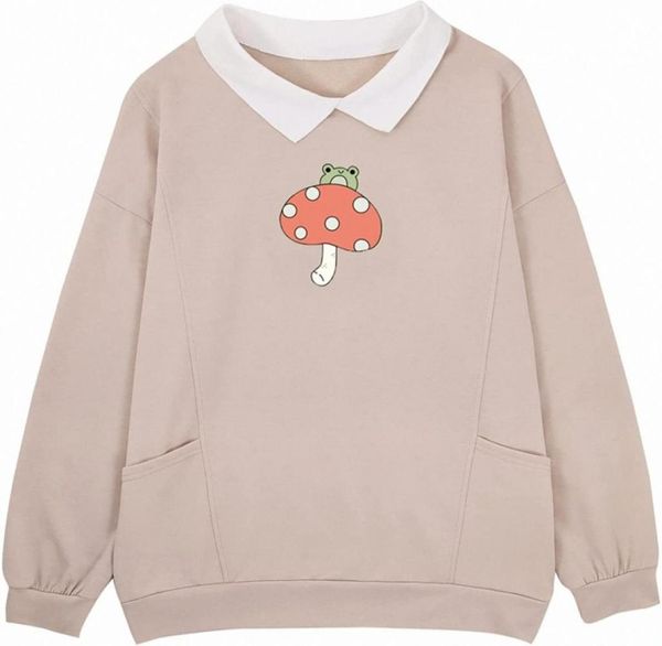 women frog sweatshirt kawaii mushroom cute oversize pullover hoodie teen girl aesthetic cottagecore clothes pocket 58ub4581625815313, Black
women frog sweatshirt kawaii mushroom cute oversize pullover hoodie teen girl aesthetic cottagecore clothes pocket 58ub4581625815313, Black