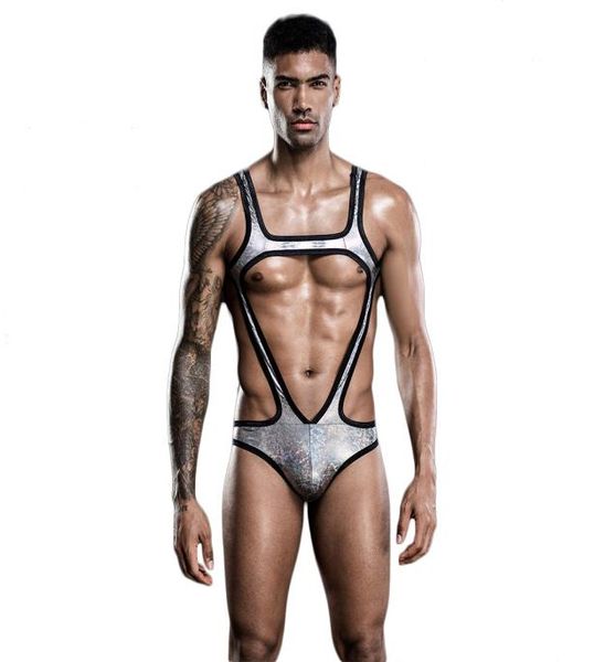set mens shiny metallic body chest harness wrestling singlet leotard bodysuit underwear7238236, Black;white
set mens shiny metallic body chest harness wrestling singlet leotard bodysuit underwear7238236, Black;white