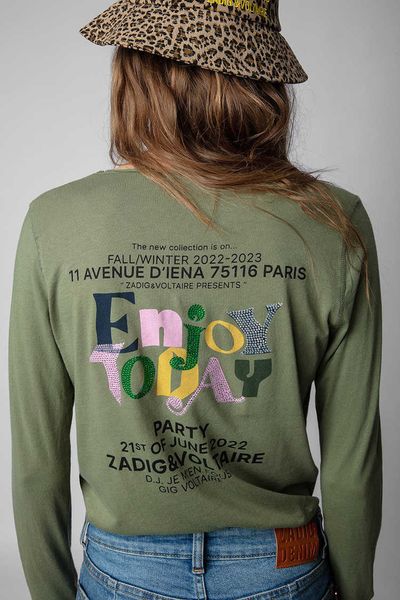 23ss designer tide t shirts zadig voltaire t shirt english letter printing love drill v-neck cotton women long sleeve t-shirt fashion, White
23ss designer tide t shirts zadig voltaire t shirt english letter printing love drill v-neck cotton women long sleeve t-shirt fashion, White