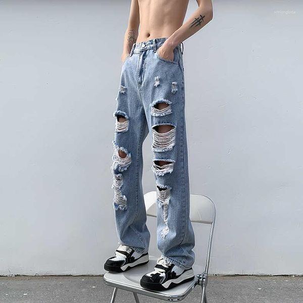 men's jeans fashion gh0203 2023 runway luxury european design party style clothing, Blue
men's jeans fashion gh0203 2023 runway luxury european design party style clothing, Blue