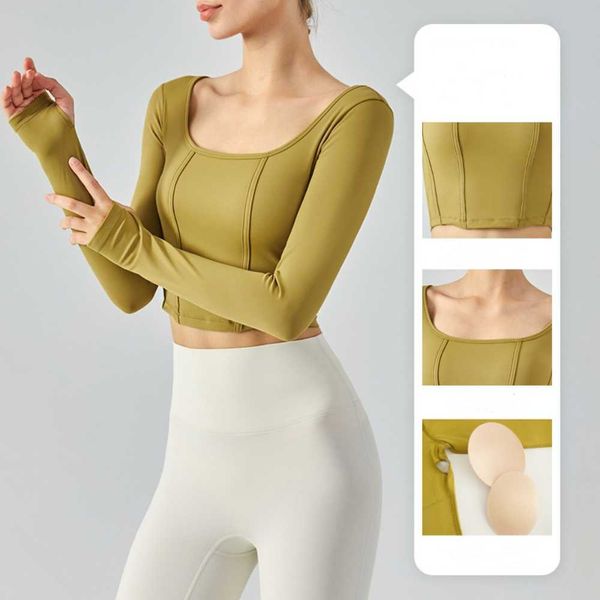 lulu coat round neck sportswear fishbone line t-shirt straitjacket for women long sleeve fitness clothes pilates wear lemon
lulu coat round neck sportswear fishbone line t-shirt straitjacket for women long sleeve fitness clothes pilates wear lemon