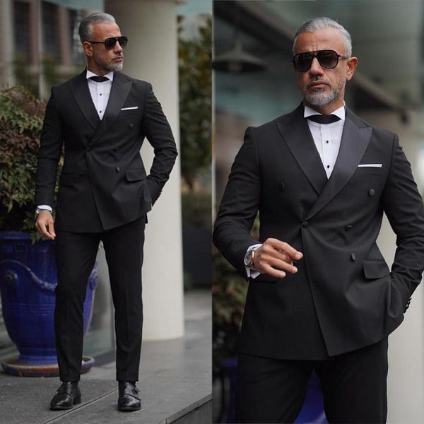luxury men suits peaked lapel double breasted tuxedos 2 pcs latest formal groom clothing for male customize, Black;gray
luxury men suits peaked lapel double breasted tuxedos 2 pcs latest formal groom clothing for male customize, Black;gray