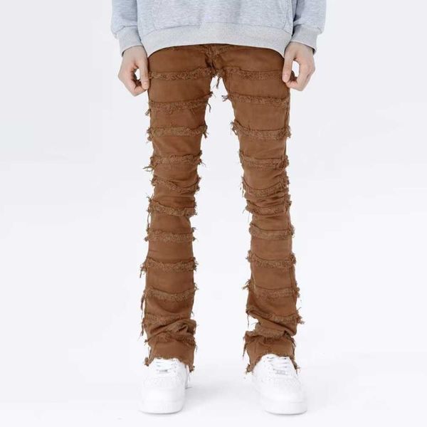 men's jeans mens retro patchwork flared pants grunge wild stacked ripped long trousers straight y2k baggy washed faded for menjx4a, Blue
men's jeans mens retro patchwork flared pants grunge wild stacked ripped long trousers straight y2k baggy washed faded for menjx4a, Blue