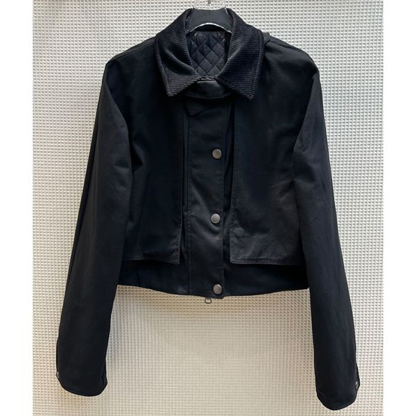 7.29 black fashion fake two piece argyle quilted lining single breasted zipper short women's parkas
7.29 black fashion fake two piece argyle quilted lining single breasted zipper short women's parkas