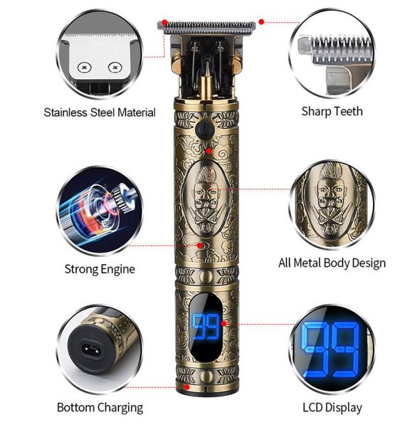 closecutting t9 buddha lcd display digital hair trimmer rechargeable electric clipper barbershop cordless tblade baldheaded men 6873148
closecutting t9 buddha lcd display digital hair trimmer rechargeable electric clipper barbershop cordless tblade baldheaded men 6873148