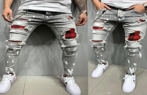 men039s jeans men039s men039s skinny ripped plaid patchwork denim trousers hiphop print jogging pencil men 1608499, Blue
men039s jeans men039s men039s skinny ripped plaid patchwork denim trousers hiphop print jogging pencil men 1608499, Blue