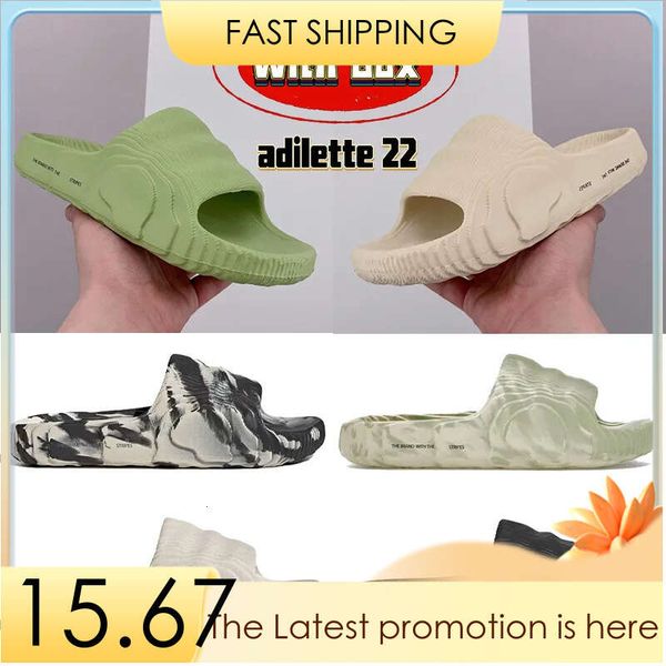with box adilette 22 slide beach designer sandals mens slippers magic lime st desert sand black grey bone white shoes flip flops
with box adilette 22 slide beach designer sandals mens slippers magic lime st desert sand black grey bone white shoes flip flops
