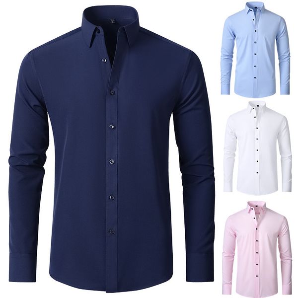 men's dress shirts micro stretch shirt men long sleeve outdoor 8xl solid color business long sleeve shirt men casual male social formal, White;black
men's dress shirts micro stretch shirt men long sleeve outdoor 8xl solid color business long sleeve shirt men casual male social formal, White;black