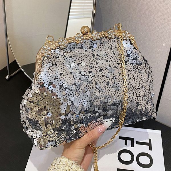evening bags fashion women sequin clip shell chain shoulder kisslock purses and handbags party clutch small tote messenger 230729
evening bags fashion women sequin clip shell chain shoulder kisslock purses and handbags party clutch small tote messenger 230729