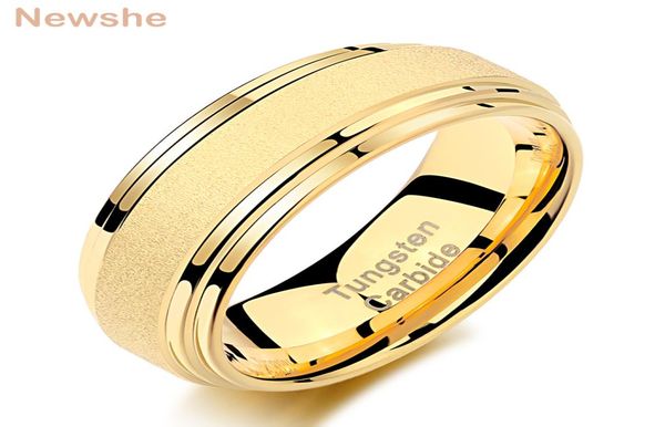 newshe yellow gold color tungsten carbide men039s wedding rings 8mm frosted band ladder edge fashion jewelry trx073 y11244279490, Golden;silver
newshe yellow gold color tungsten carbide men039s wedding rings 8mm frosted band ladder edge fashion jewelry trx073 y11244279490, Golden;silver