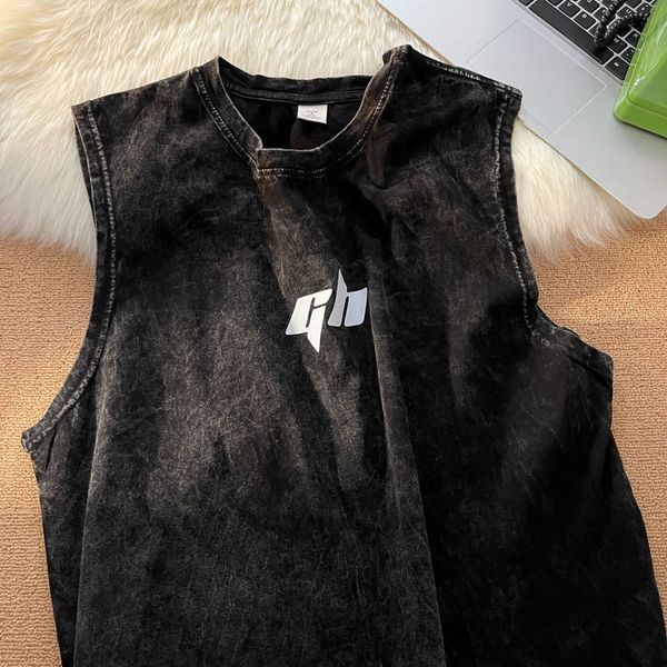 men s polos summer retro sleeveless sports tank men and women trend hip hop loose graphic t shirt couple casual harajuku 230729, White;black
men s polos summer retro sleeveless sports tank men and women trend hip hop loose graphic t shirt couple casual harajuku 230729, White;black