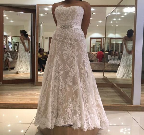 lace wedding dresses 2019 mermaid strapless bridal dress sheath lace wedding gown custom made beaded sash bridal gown vestido de n4565017, White
lace wedding dresses 2019 mermaid strapless bridal dress sheath lace wedding gown custom made beaded sash bridal gown vestido de n4565017, White