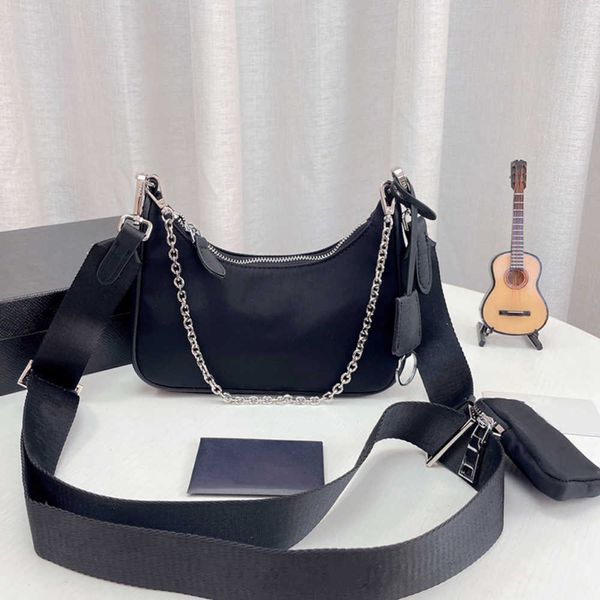 classic designer nylon bag women luxurys crossbody shoulder bags 2000 2005 3pcs chest black canvas zippe belts chains wallets underarm cleo, Silver
classic designer nylon bag women luxurys crossbody shoulder bags 2000 2005 3pcs chest black canvas zippe belts chains wallets underarm cleo, Silver