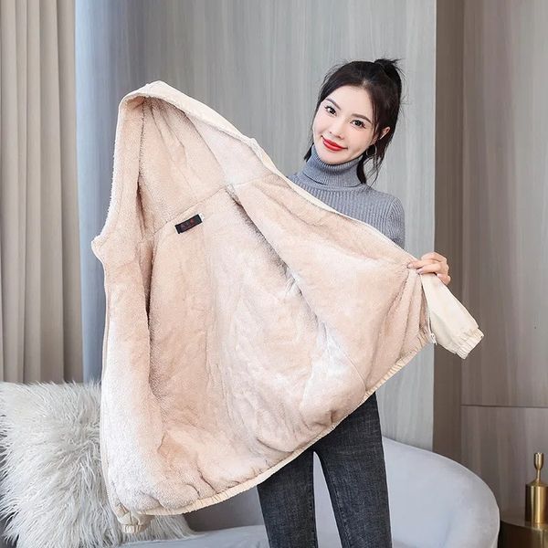 women s jackets autumn winter jacket korean style loose coat casual short overcoat thickened hooded female outwear 230729, Black;brown
women s jackets autumn winter jacket korean style loose coat casual short overcoat thickened hooded female outwear 230729, Black;brown