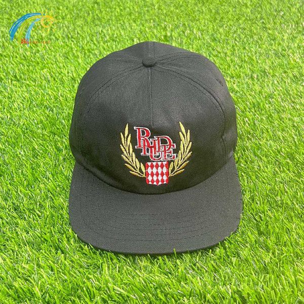 fashion casual embroidery rhude baseball cap men women wide brim sunshade adjustable hat, Blue;gray