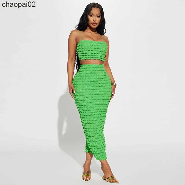 designer bubble dress sets summer women strapless tank crop and long skirt two piece sets holidays beach wear bulk wholesale clothes 10050, White;black
designer bubble dress sets summer women strapless tank crop and long skirt two piece sets holidays beach wear bulk wholesale clothes 10050, White;black