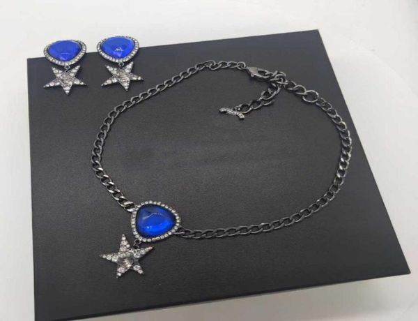 2022 luxury quality blue crystal and black star shape pendant necklace charm stud earring set for women wedding jewelry have box s9089837, Golden
2022 luxury quality blue crystal and black star shape pendant necklace charm stud earring set for women wedding jewelry have box s9089837, Golden