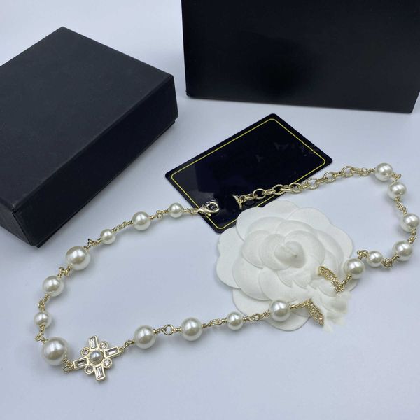 designer jewelry necklace small fragrant wind double hollow pearl necklace cross with diamond metal chain middle ages sweater, Black
designer jewelry necklace small fragrant wind double hollow pearl necklace cross with diamond metal chain middle ages sweater, Black