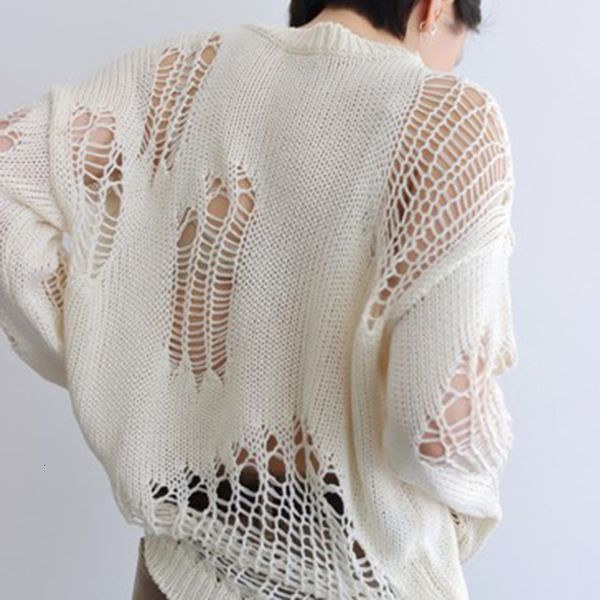 women s sweaters avant garde punk style ripped hole loose design hollow long sleeved knitted sweater women s outer wear pullover 230729, White;black
women s sweaters avant garde punk style ripped hole loose design hollow long sleeved knitted sweater women s outer wear pullover 230729, White;black