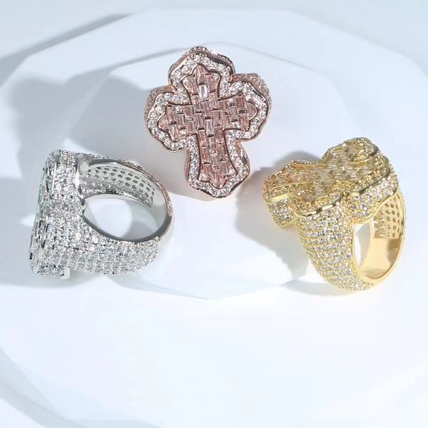cross finger ring iced out cubic zircon prong setting cz fashion luxulry men boy hip hop jewelry, Silver
cross finger ring iced out cubic zircon prong setting cz fashion luxulry men boy hip hop jewelry, Silver