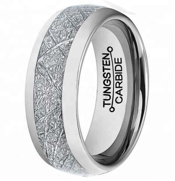 6mm mens womens tungsten carbide meteorite inlay wedding band finger ring5932060, Silver
6mm mens womens tungsten carbide meteorite inlay wedding band finger ring5932060, Silver