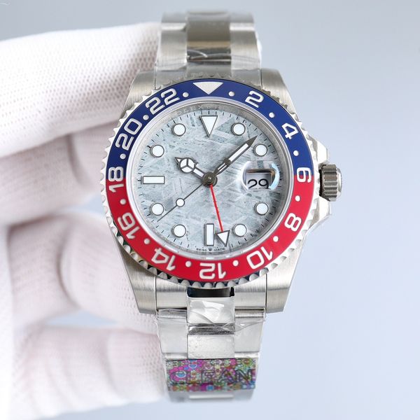 men's automatic mechanical watch gmt series 40mm waterproof fashion watch sapphire mirror fashion, Slivery;brown
men's automatic mechanical watch gmt series 40mm waterproof fashion watch sapphire mirror fashion, Slivery;brown