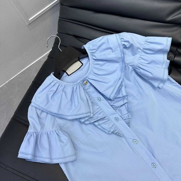 summer ladies doll collar ruffled stitching shirt short sleeve, spandex fabric soft, comfortable and breathable, simple and casual version,, White
summer ladies doll collar ruffled stitching shirt short sleeve, spandex fabric soft, comfortable and breathable, simple and casual version,, White