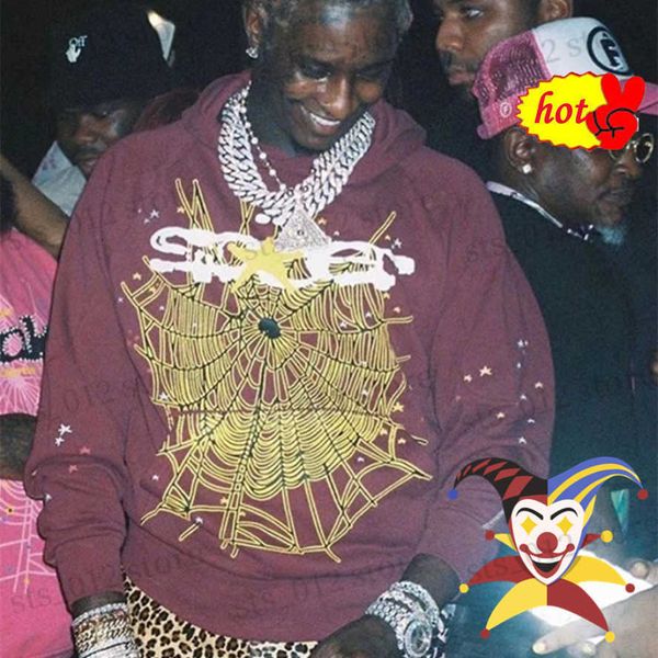 men's hoodies sweatshirts oversized red sp5der 555555 pullover men women young thug spiderweb hoodies t230512, Black
men's hoodies sweatshirts oversized red sp5der 555555 pullover men women young thug spiderweb hoodies t230512, Black