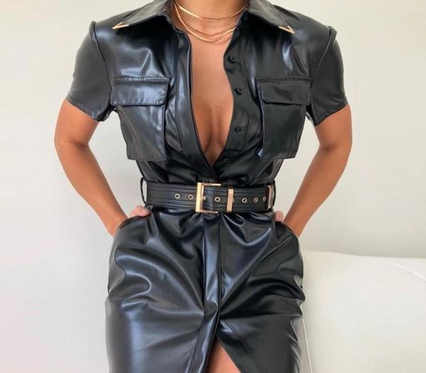 pu leather dress women short sleeve turn down collar shirt dress belted party dresses black leather vestidos mujer7817571, Black;gray
pu leather dress women short sleeve turn down collar shirt dress belted party dresses black leather vestidos mujer7817571, Black;gray