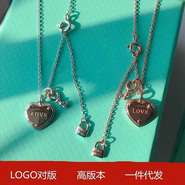 brand s925 silver love necklace 18k rose gold heart-shaped collar chain for women's qixi valentine's day, Black
brand s925 silver love necklace 18k rose gold heart-shaped collar chain for women's qixi valentine's day, Black