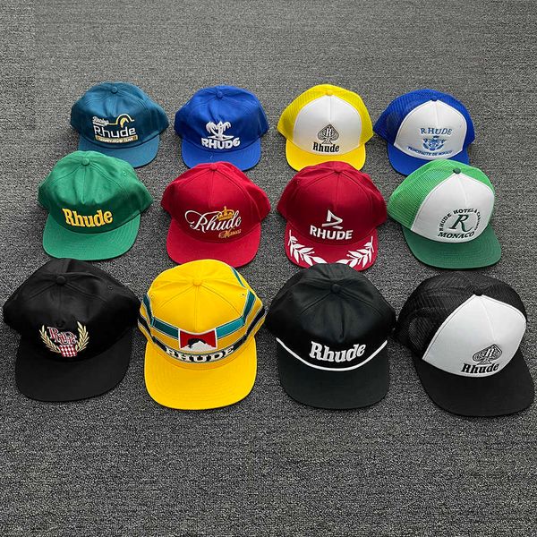 rhude caps men women embroidery casual baseball hiphop streetwear snapback hats, Blue;gray
rhude caps men women embroidery casual baseball hiphop streetwear snapback hats, Blue;gray