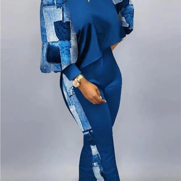 women s two piece pants lw patchwork pieces color block matching sets lantern sleeve crop tshirt casual trousers suits 230728, White
women s two piece pants lw patchwork pieces color block matching sets lantern sleeve crop tshirt casual trousers suits 230728, White