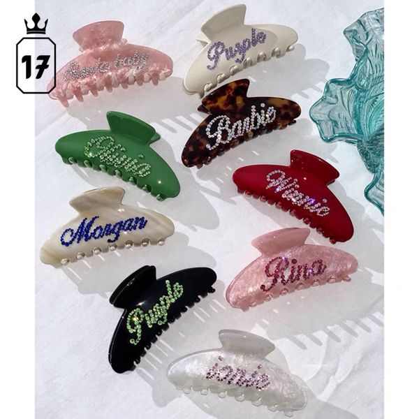 berets fashion customized letters hair claw barrettes personalized name acetate clips birthday gift for women girls 230729, Blue;gray
berets fashion customized letters hair claw barrettes personalized name acetate clips birthday gift for women girls 230729, Blue;gray