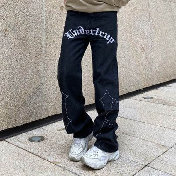 mens jeans retro sanskrit black jeans street casual pants punk male hiphop print loose harajuku mens straight pants y2k jeans man clothes 23, Blue
mens jeans retro sanskrit black jeans street casual pants punk male hiphop print loose harajuku mens straight pants y2k jeans man clothes 23, Blue