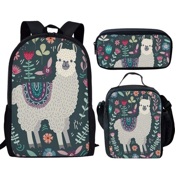 school bags belidome funny alpaca design 3pcs set for teen boys girls schoolbag backpack student bookbag mochila infantil 230729
school bags belidome funny alpaca design 3pcs set for teen boys girls schoolbag backpack student bookbag mochila infantil 230729