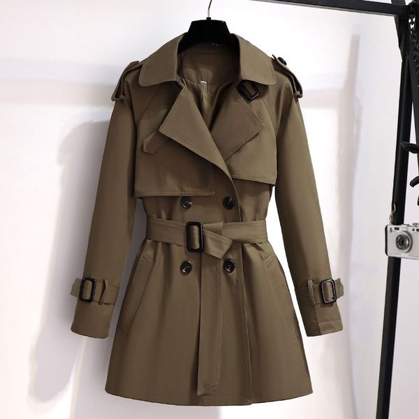 designer luxury women trench coat windbreaker jacket loose belt coat female casual short trenchs coat, Tan;black
designer luxury women trench coat windbreaker jacket loose belt coat female casual short trenchs coat, Tan;black
