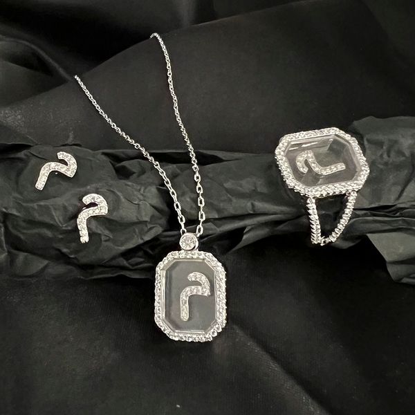 wedding jewelry sets trendy 14 designs arabic love letter dainty initial necklace earring ring 3pcs stackable for dubai women set s414 23072, Slivery;golden
wedding jewelry sets trendy 14 designs arabic love letter dainty initial necklace earring ring 3pcs stackable for dubai women set s414 23072, Slivery;golden