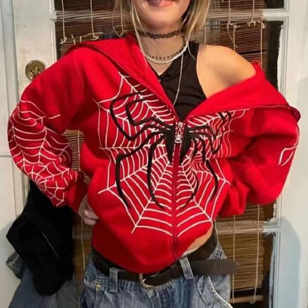 men's hoodies sweatshirts women's ins spider web printed hoodies autumn winter gothic zip up long sleeve streetwears female punk y, Black
men's hoodies sweatshirts women's ins spider web printed hoodies autumn winter gothic zip up long sleeve streetwears female punk y, Black